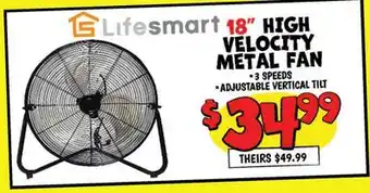Ollie's Lifesmart 18 HIGH VELOCITY METAL FAN offer