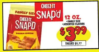 Ollie's 12 OZ. CHEEZ-IT SNAP'd offer