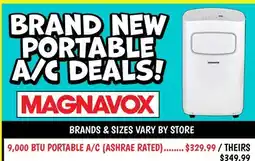 Ollie's MAGNAVOX 9,000 BTU PORTABLE A/C offer