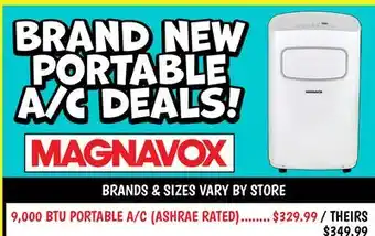 Ollie's MAGNAVOX 9,000 BTU PORTABLE A/C offer