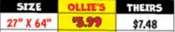 Ollie's 27 X 64LIGHT FILTERING BLINDS offer
