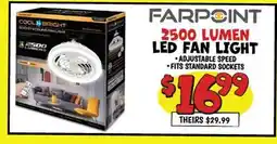 Ollie's FARPOINT 2500 LUMENS LED FAN LIGHT offer