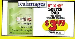 Ollie's realimages 9 X 12 SKETCH PAD offer