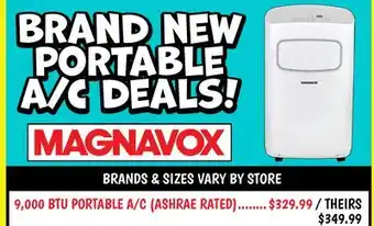 Ollie's 9,000 BTU PORTABLE A/C offer