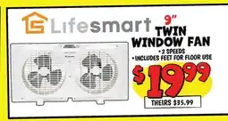 Ollie's Lifesmart 9 TWIN WINDOW FAN offer