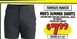 Ollie's FAMOUS MAKER MEN'S SUMMER SHORTS offer