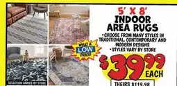 Ollie's 5' + 8' INDOOR AREA RUGS offer