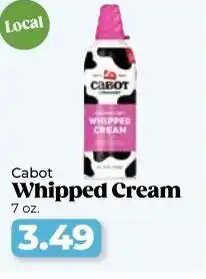 Roche Bros Cabot whipped cream offer