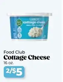 Roche Bros Food club cottage cheese offer