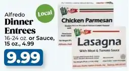Roche Bros Alfredo dinner entrees offer