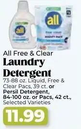 Roche Bros All free & clear laundry detergent offer
