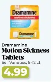 Roche Bros Dramamine motion sickness tablets offer