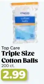 Roche Bros Top care triple size cotton balls offer
