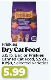 Roche Bros Friskies dry cat food offer
