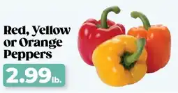 Roche Bros Red, yellow or orange peppers offer