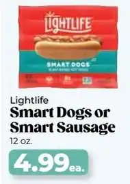 Roche Bros Lightlife smart dogs or smart sausage offer