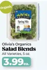 Roche Bros Olivia's organics salad blends offer