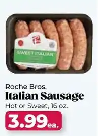 Roche Bros Roche bros. italian sausage offer