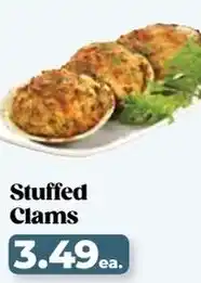 Roche Bros Stuffed clams offer