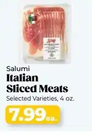 Roche Bros Salumi italian sliced meats offer