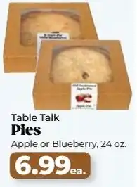 Roche Bros Table talk pies offer