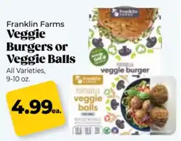 Roche Bros Franklin farms veggie burgers or veggie balls offer