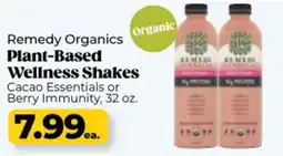 Roche Bros Remedy organics plant based wellness shakes offer