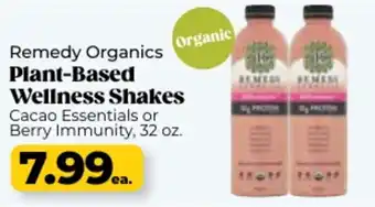 Roche Bros Remedy organics plant based wellness shakes offer