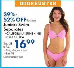 Boscov's Juniors Swim Separates offer