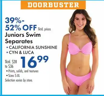 Boscov's Juniors Swim Separates offer