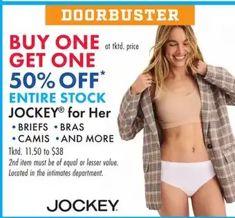 Boscov's ENTIRE STOCK JOCKEY for Her BRIEFS offer