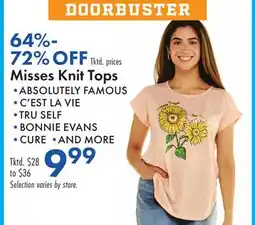 Boscov's Misses Knit Tops offer