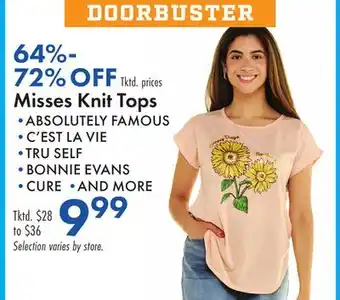 Boscov's Misses Knit Tops offer