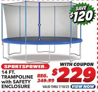 Big 5 Sportspower 14' Trampoline with Safety Enclosure offer