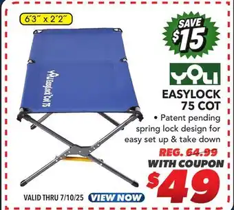 Big 5 Yoli EasyLock 75 Cot offer