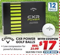 Big 5 Callaway CXR Power Golf Balls - 1-Dozen offer