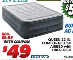 Big 5 Intex Queen 22 Comfort-Plush Airbed with Fiber-Tech offer