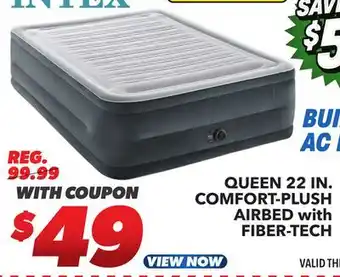 Big 5 Intex Queen 22 Comfort-Plush Airbed with Fiber-Tech offer