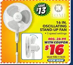 Big 5 LOMI 16 Oscillating Stand Up Fan offer