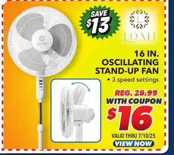 Big 5 LOMI 16 Oscillating Stand Up Fan offer