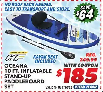 Big 5 Hydro-Force Oceana 10' Inflatable Convertible Stand-Up Paddleboard Set offer