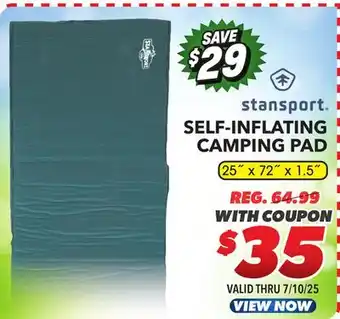 Big 5 Stansport Self-Inflating Air Mattress offer