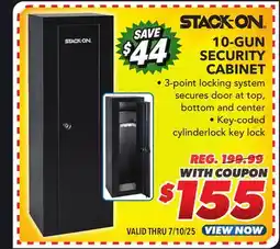 Big 5 Stack-On 10 Gun Security Cabinet offer