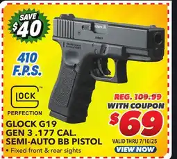 Big 5 Umarex Glock G19 Gen 3 .177 Caliber Semi-Auto BB Pistol offer