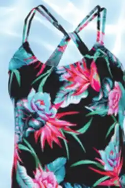 Big 5 n Swimwear Women's Midnight Bloom Fearless Shirred Tankini Top offer