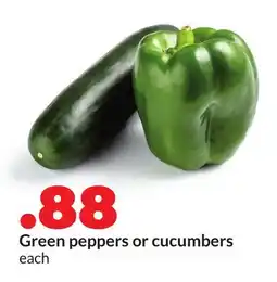 Hy-Vee Green peppers or cucumbers offer