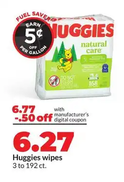 Hy-Vee Huggies wipes offer