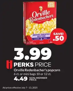 Hy-Vee Orville Redenbacher's popcorn offer