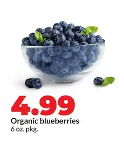 Hy-Vee Organic blueberries offer