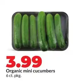 Hy-Vee Organic mini cucumbers offer